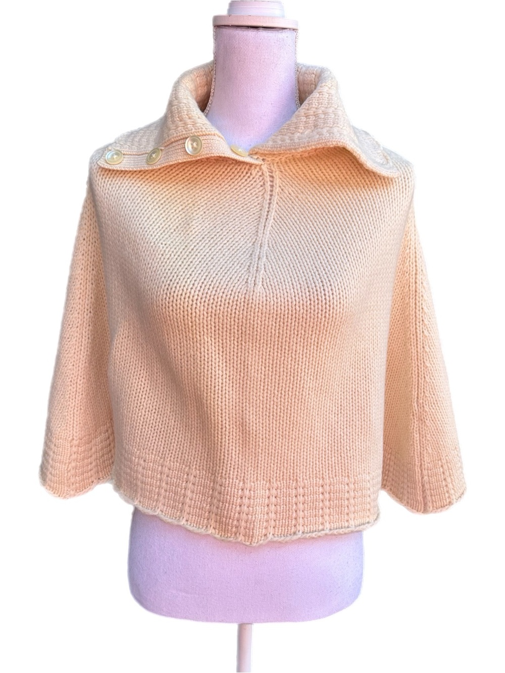 NWOT 100% Lamb’s Wool GAP Pancho Cape Sweater Shrug